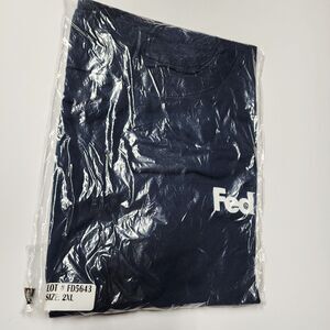 NEW FedEx Logo Lot# FD5643 Navy Blue Size 2XL NWT Employee Work